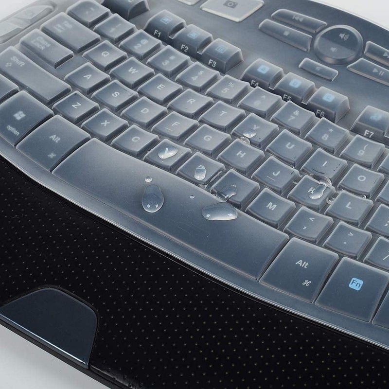 imComor Keyboard Cover for Logitech K350 MK570 MK550 Keyboard Cover Skin for Logitech K350 MK550 MK570 Wireless Wave Keyboards Covers Protector Accessories, Clear - Image 3